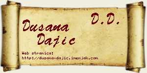 Dušana Dajić vizit kartica